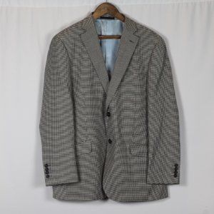 Sartorial Black White Houndstooth Men's Blazer Suit Size Medium